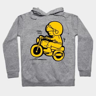 motorcyclist in black and yellow color Hoodie
